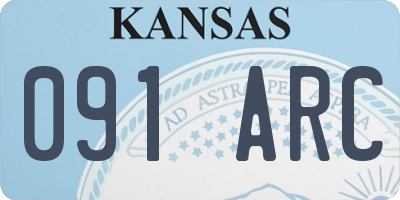 KS license plate 091ARC