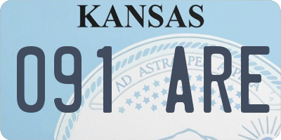 KS license plate 091ARE