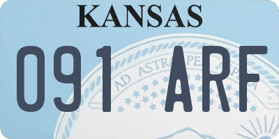 KS license plate 091ARF