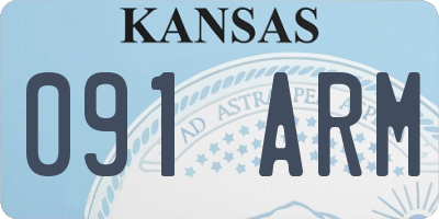 KS license plate 091ARM