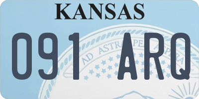 KS license plate 091ARQ