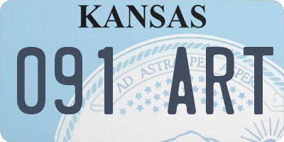 KS license plate 091ART