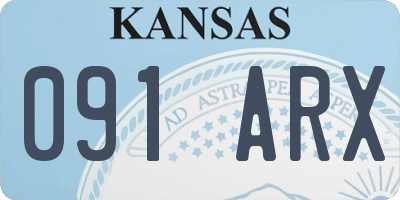 KS license plate 091ARX