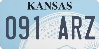 KS license plate 091ARZ