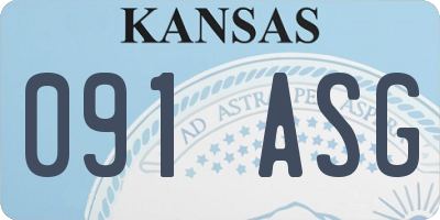 KS license plate 091ASG
