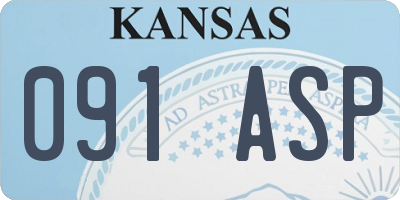 KS license plate 091ASP
