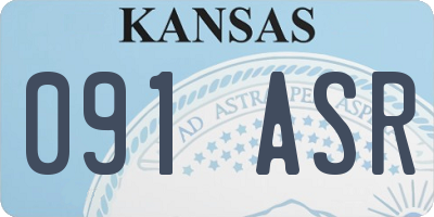 KS license plate 091ASR