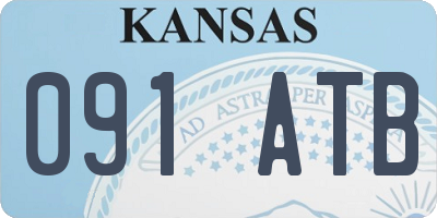 KS license plate 091ATB