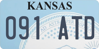 KS license plate 091ATD