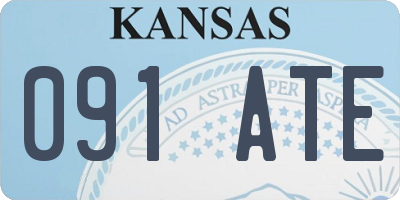 KS license plate 091ATE