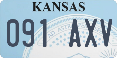KS license plate 091AXV