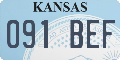 KS license plate 091BEF