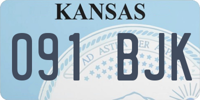 KS license plate 091BJK
