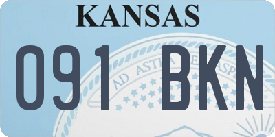 KS license plate 091BKN