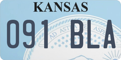 KS license plate 091BLA