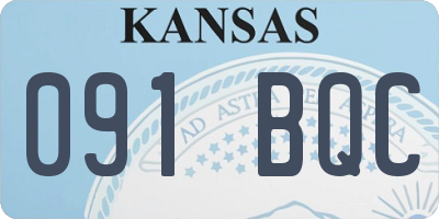 KS license plate 091BQC