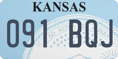 KS license plate 091BQJ
