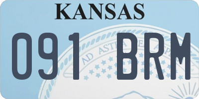 KS license plate 091BRM