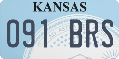 KS license plate 091BRS