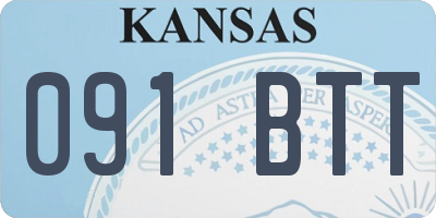 KS license plate 091BTT