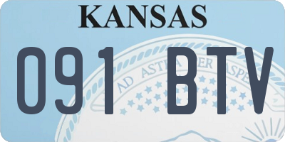 KS license plate 091BTV