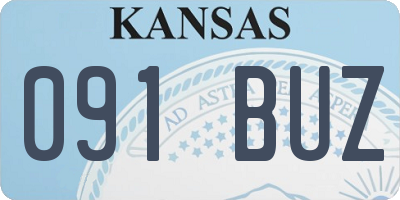KS license plate 091BUZ