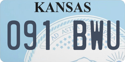 KS license plate 091BWU