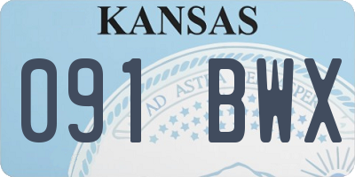 KS license plate 091BWX