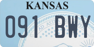 KS license plate 091BWY
