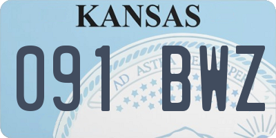 KS license plate 091BWZ