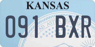 KS license plate 091BXR