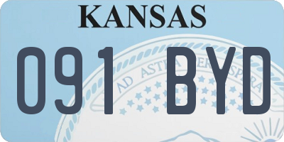 KS license plate 091BYD