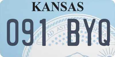 KS license plate 091BYQ