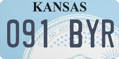 KS license plate 091BYR