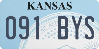 KS license plate 091BYS