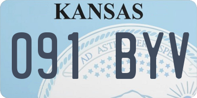 KS license plate 091BYV