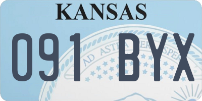 KS license plate 091BYX