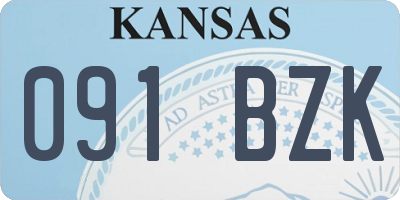 KS license plate 091BZK