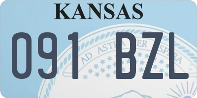 KS license plate 091BZL