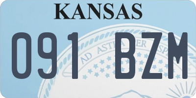 KS license plate 091BZM