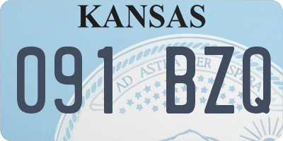 KS license plate 091BZQ