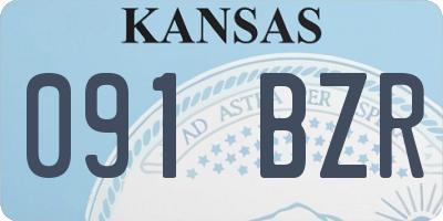KS license plate 091BZR
