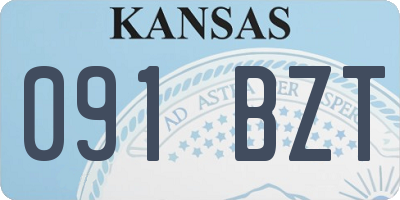 KS license plate 091BZT