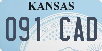 KS license plate 091CAD