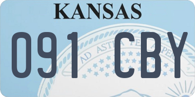 KS license plate 091CBY
