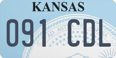 KS license plate 091CDL