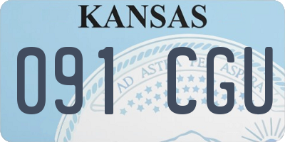 KS license plate 091CGU