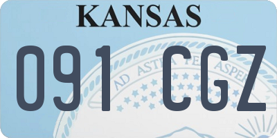 KS license plate 091CGZ