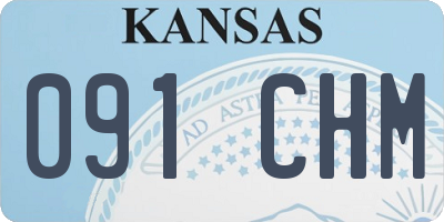 KS license plate 091CHM