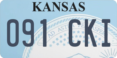 KS license plate 091CKI